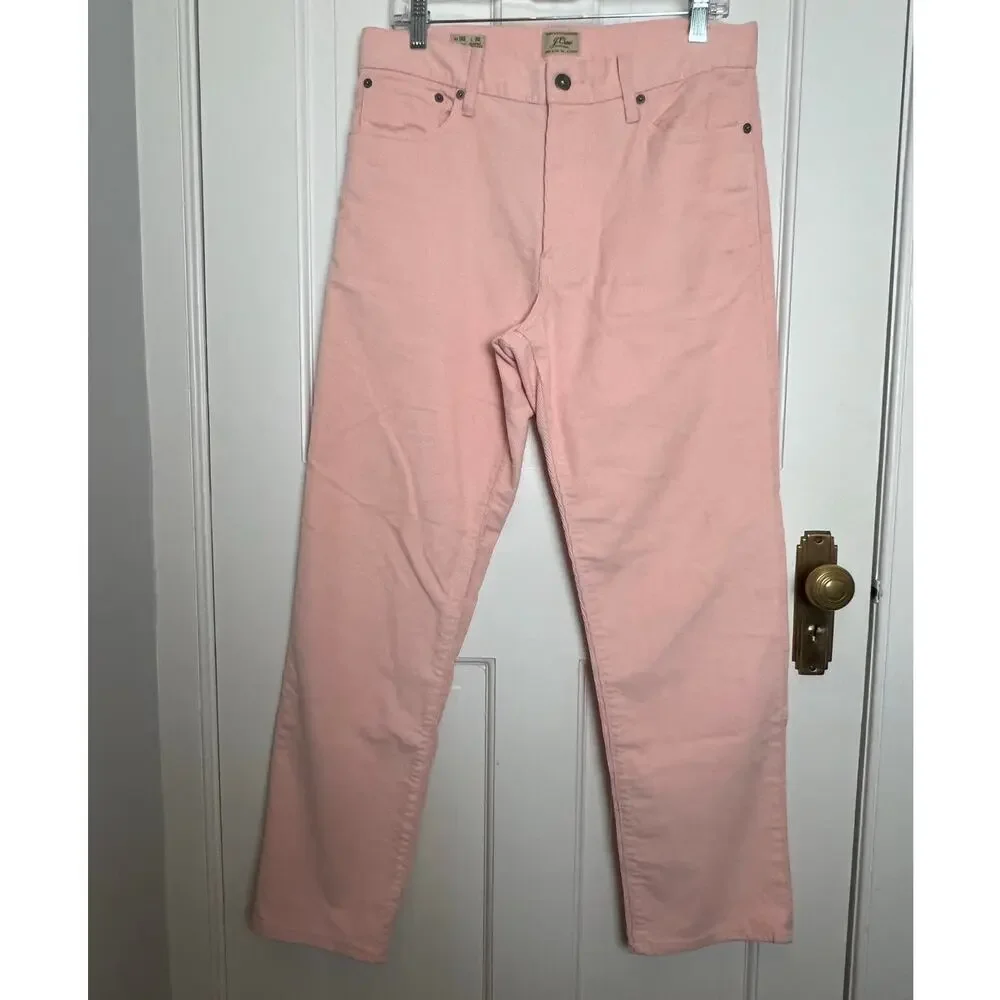 J.Crew Pink Corduroy Pants Classic Straight Leg Preppy Men's W 30 L 30 FLAW